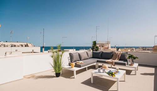 Panoramic-Apartment, 2 Schlafzimmer, Terrasse, eingeschränkter Meerblick