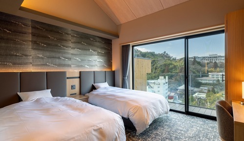 Zweibettzimmer, 2 Schlafzimmer, Nichtraucher, Bergblick (301, Private Open-air Bath)