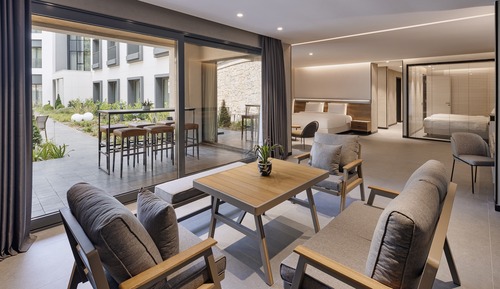 Familien-Suite, Gartenblick, zum Garten hin