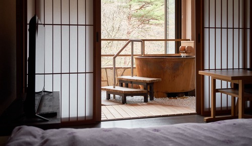 Zweibettzimmer, Nichtraucher (with private open-air bath)