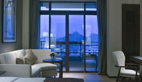 Business-Zweibettzimmer, Balkon, Blick auf den Innenhof