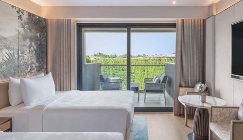 Luxury-Zimmer, 1 King-Bett, Nichtraucher, Blick auf den Innenhof (Balcony)
