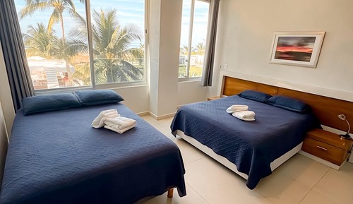 Superior-Doppelzimmer, 1 Schlafzimmer, Küche, Strandblick