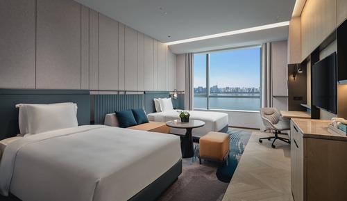 Standardzimmer, 2 Einzelbetten, Flussblick