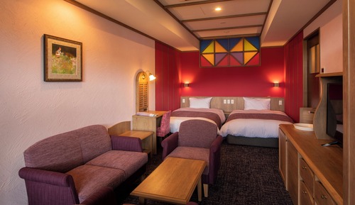 Familien-Vierbettzimmer, 2 Schlafzimmer, Nichtraucher, Stadtblick (Twin, with Open-Air Bath)