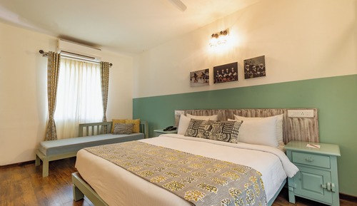 Holzhütte, 1 Queen-Bett