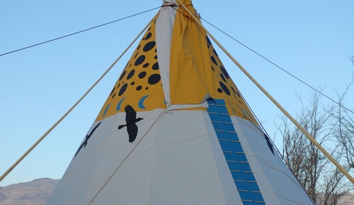 Zelt, Mehrere Betten, Bergblick