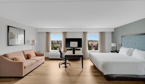 Studio, 1 King-Bett, Kühlschrank und Mikrowelle