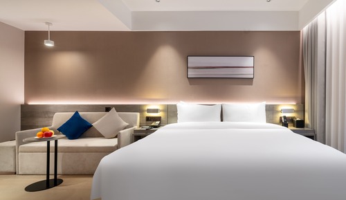 Zimmer, 1 King-Bett und Schlafsofa