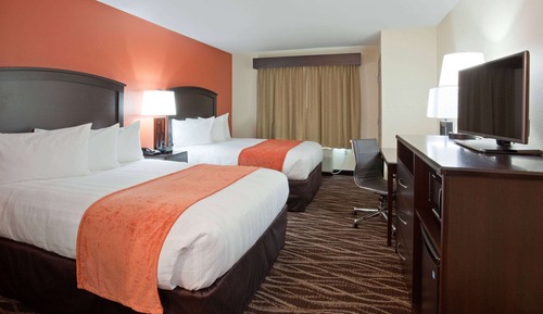 Zimmer, 2 Queen-Betten, barrierearm, Nichtraucher (Bathtub w/ Grab Bars)