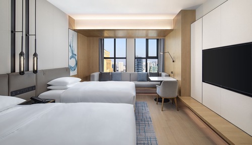 Standardzimmer, 2 Doppelbetten, Stadtblick