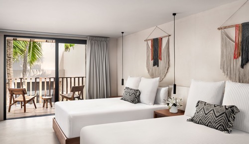 Zimmer (Casa Zamna Tropical View Dbl w Q Beds)