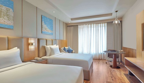 Premium-Zimmer, 2 Einzelbetten, Poolblick