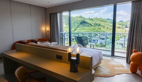 Premium-Zimmer, 1 King-Bett, Bergblick