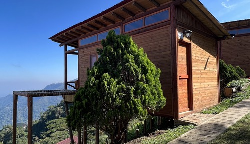 Elite-Ferienhütte, 1 Queen-Bett, Balkon, Stadtblick