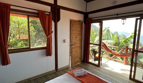 Deluxe-Ferienhütte, 1 Queen-Bett, Balkon, Bergblick