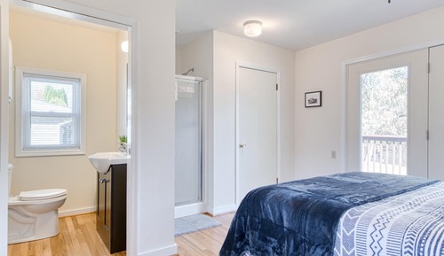 Ferienhütte, Mehrere Betten, Terrasse, Flussblick