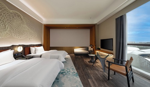 Deluxe-Zimmer, 2 Doppelbetten, Stadtblick