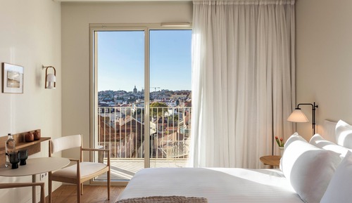 City-Doppel- oder -Zweibettzimmer, Balkon