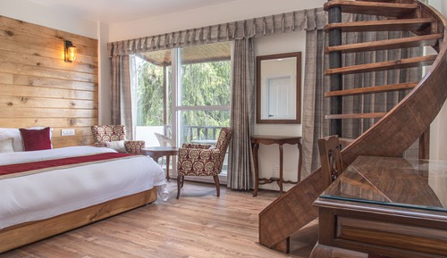 Familien-Vierbettzimmer, Balkon, Bergblick