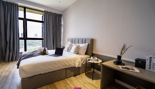 Luxury-Apartment, 1 Queen-Bett, Stadtblick