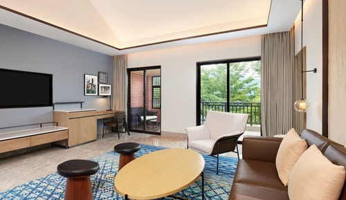 Superior-Zimmer, 2 Doppelbetten, Gartenblick