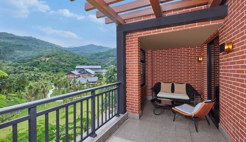 Deluxe-Zimmer, 2 Doppelbetten, Gartenblick