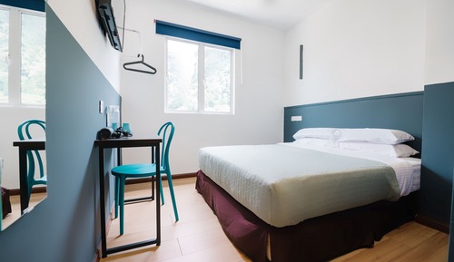 Doppelzimmer, 1 Queen-Bett, Bergblick