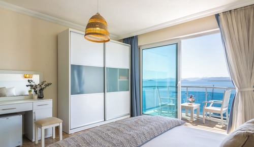 Superior-Doppel- oder -Zweibettzimmer, 1 Schlafzimmer, Meerblick