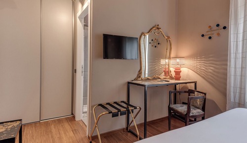 Design-Doppelzimmer, 1 King-Bett, Gartenblick, zum Garten hin