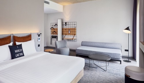 Zimmer, 1 Queen-Bett, Stadtblick