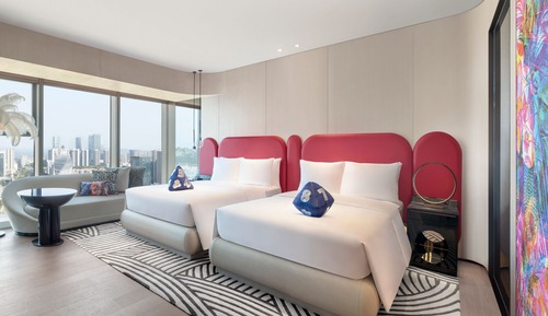 Spectacular Room, Zimmer, 2 Doppelbetten, eingeschränkter Meerblick