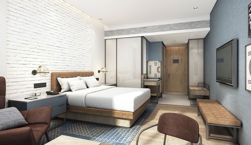 Premier-Zimmer, 1 King-Bett, Balkon, Bergblick