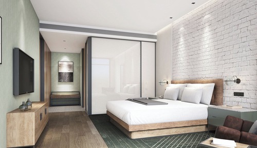 Suite, 1 King-Bett, Balkon, Bergblick