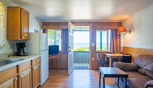 Basic-Ferienhütte, 1 Queen-Bett, Meerblick