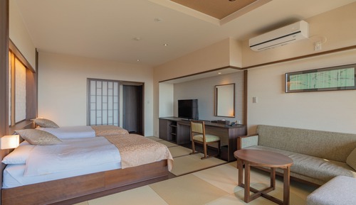 Traditional-Zweibettzimmer, Meerblick (Open-air bath, 1st floor)