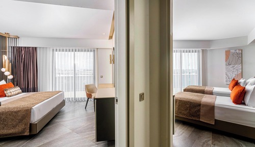 Deluxe-Zimmer, 2 Schlafzimmer, Terrasse, Meerblick