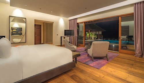 Luxury-Villa, 1 Schlafzimmer, eigener Pool, Meerblick (The One)