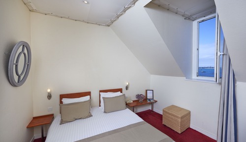 Comfort-Doppelzimmer, 1 Doppelbett, Nichtraucher, eingeschränkter Meerblick (Horizon)