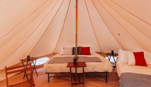 Family Tent With Shared Bathroom