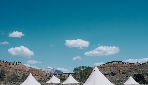 Triple Tent With Shared Bathroom