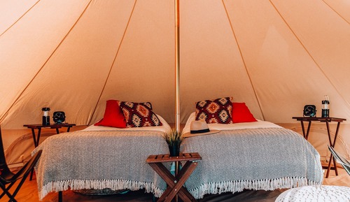 Twin Tent With Shared Bathroom