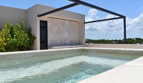 Luxury-Penthouse, 3 Schlafzimmer, eigener Pool, Parkblick