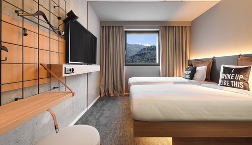 Zimmer, 2 Einzelbetten, Bergblick