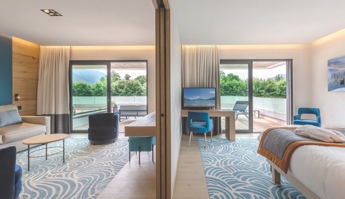 Premium-Suite, 1 King-Bett und Schlafsofa, Terrasse, Seeblick