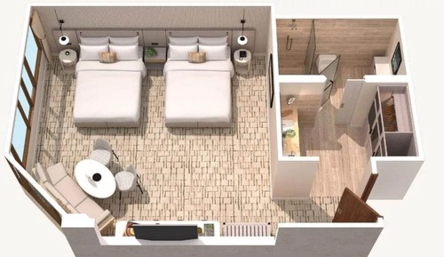 Estate View Studio Double Queen