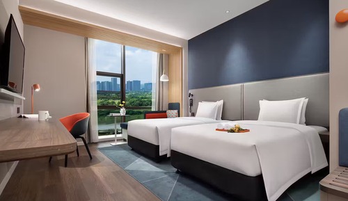 Standardzimmer, 2 Einzelbetten, Flussblick