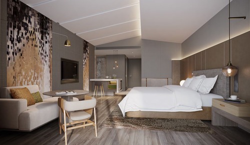 Premium-Zimmer, 1 King-Bett, Bergblick