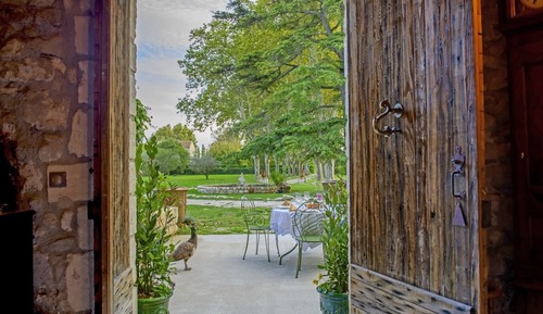 Vierbettzimmer, mit Bad, Gartenblick (Suite Bouteillan)