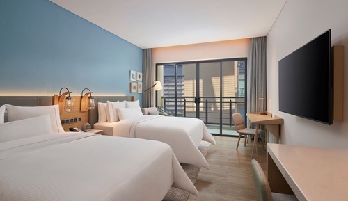 Doppelzimmer, 2 Doppelbetten, Balkon